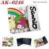 Sanrio Anime Wallet Cinnamoroll Kitty Melody Kuromi PU Leather Snap Closure