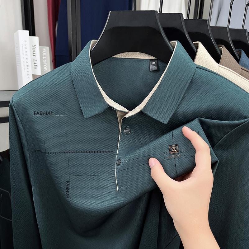 Men'S Polo Shirt, Spring And Autumn Styles, Long Sleeved Polo Shirt, Fashionable, Loose And Versatile, Casual Men'S T-Shirt