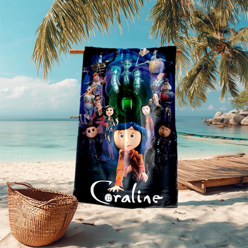 Coraline beach towel Outdoor camping Beach towel for vacation swim Outdoor pool Absorbent bath towel