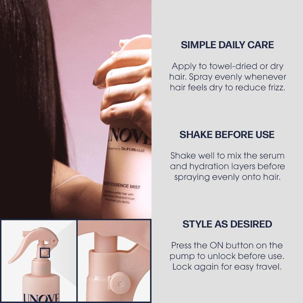 [Offiziell] UNOVE Water Essence Mist 200ml Haarserum, Haarpflege, Haarserum, Leave-in Treatment, Haarpflege nach dem Bad