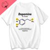 Dopamin Chemische Molekülformel Kurzarm T-Shirt Künstlerische Studenten Spaß Wissenschaftliche Kleidung Unisex Unisex Große Größen T-Shirt