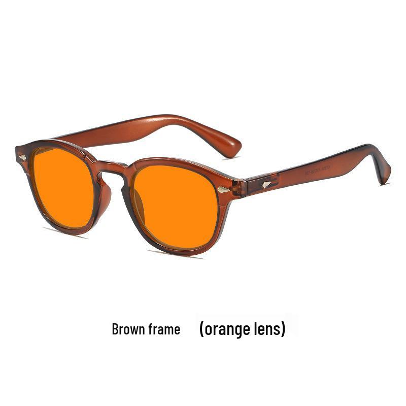 Y006 Unisex Night Vision Anti-Blue Light Glasses for Gaming and Screen Use, Yellow Flat Lenses
