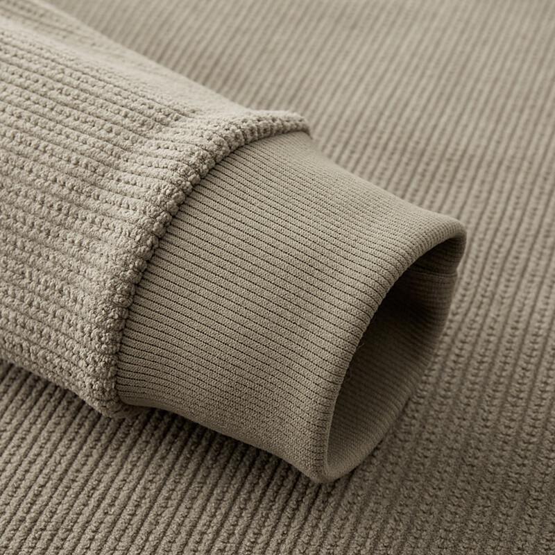 Men's Warm Fleece-Lined Brushed Long Sleeve T-Shirt