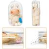 Colorful Transparent Protector Case Organizer Box For 17Cm Plush Dolls Outdoor Display Bag With Keychain Doll Accessories