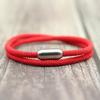 Minimalist Rope Bracelet Unisex Stainless Steel Magnet Buckle Double Layer Cloth Braslet Accessories 4mm Nylon Cord Braclet Gift