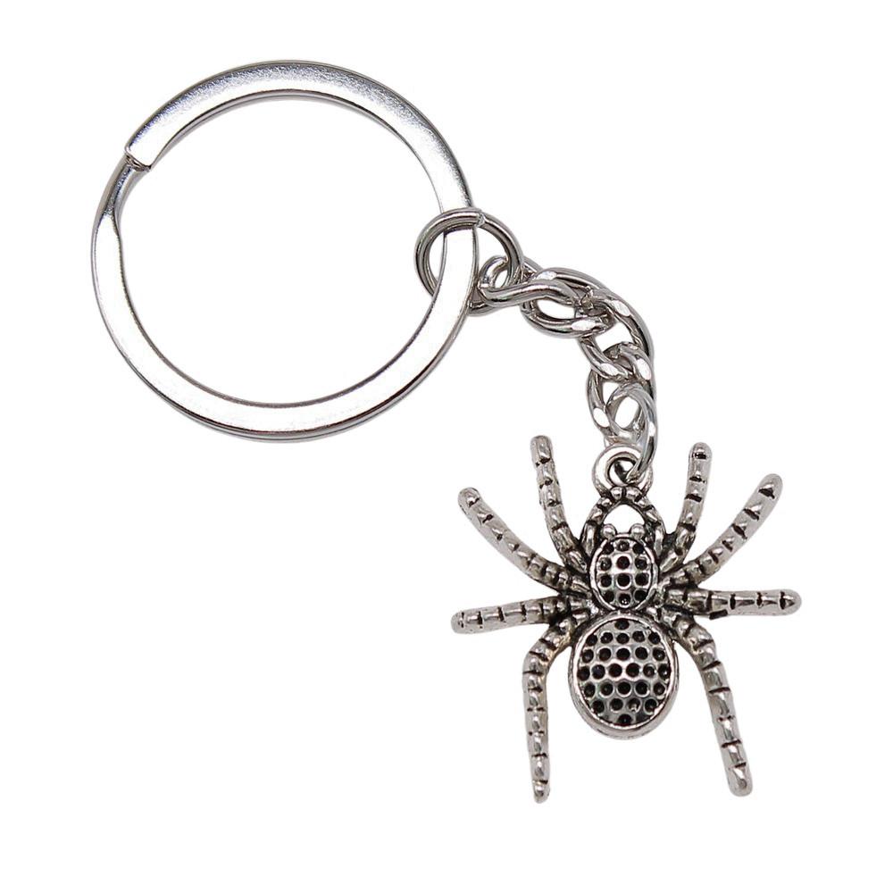 Bat Charm Keychain Spooky Insect Key Holder Halloween Day 28mm Ring