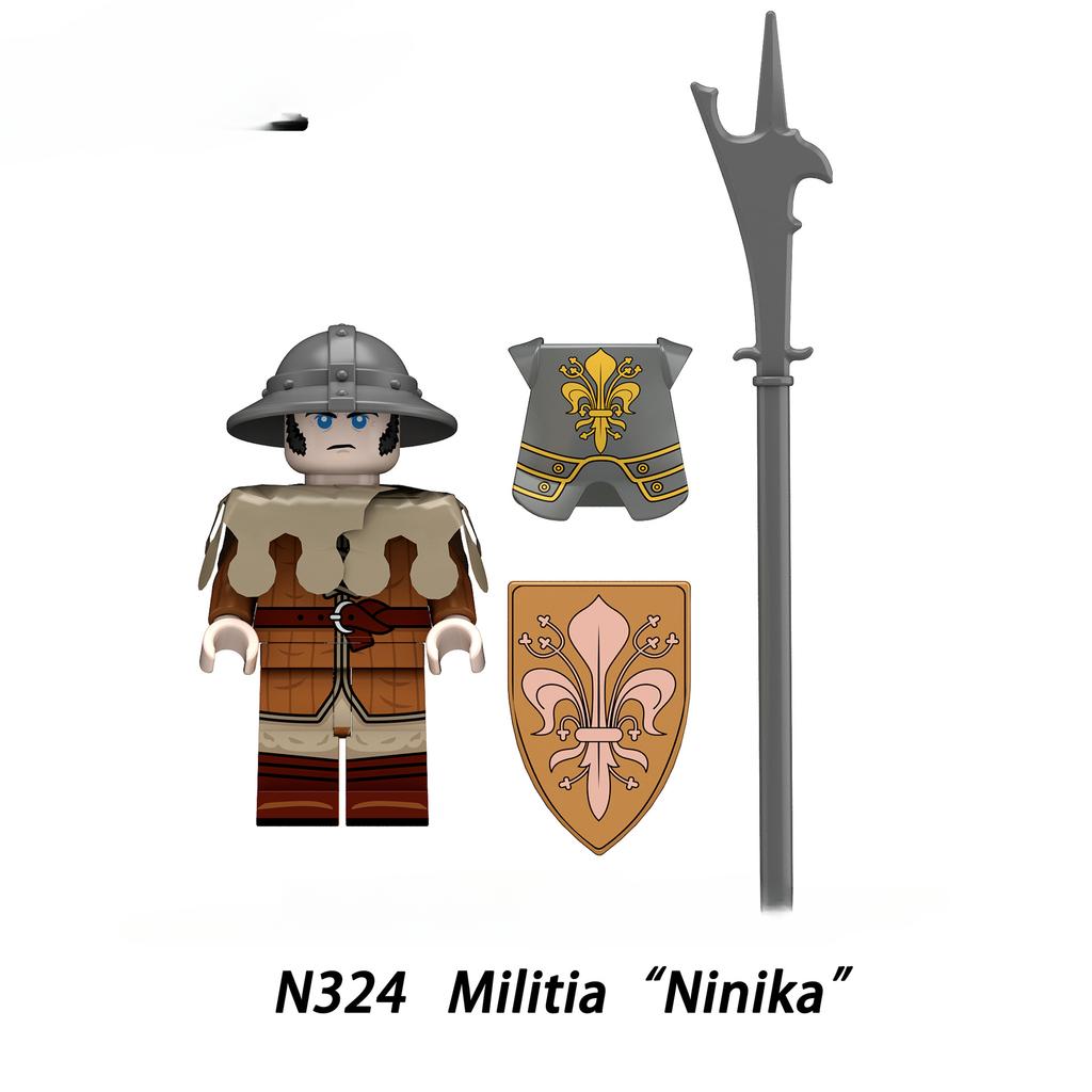 Medieval Series Militia Soldier Building Block Children's Toys