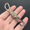 10cm Anti-Theft Paracord Keyring with Locking Figure-8 Buckle, Portable Outdoor Lanyard Hook.