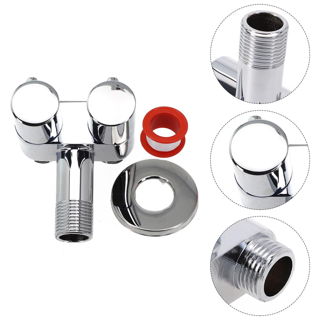 Toilet Valve Angle Valve Double Control Metal Handle One In Two Out Three-way Filling Toilet Companion High Quality