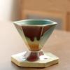 Vintage Ceramic Mug Japanese Coarse Pottery Afternoon Tea Cup Creative Hexagonal Funnel Coffee Cup Home Kitchen Drinking Utensil
