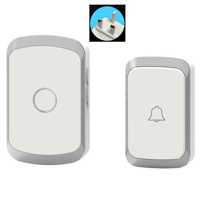 A20 Wireless Doorbell: UK Standard, Long-Range, AC Power, Electronic Music, One-to-One Caller for the Elderly