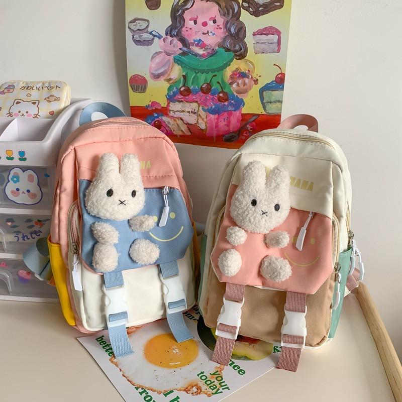 New Kindergarten Backpack Rabbit Cartoon Change Bag 3-10 Years Old Casual Cross-border Small