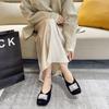 Mode Damen Flats Koreanischer Stil Eckige Zehenpartie Mokassins Damenschuhe 2025 Trend Jung Sommer Schick und Elegant Luxusmarke