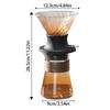 Coffee Pour Over Kettle Pour-over Filter Coffee Cup Manual Brewing Coffee Set High Boron Glass Silicon Drip Sharing Pot