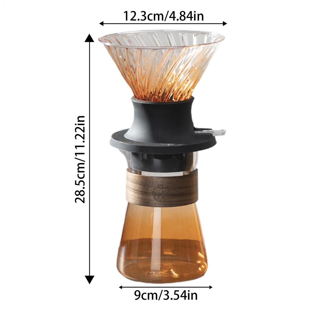 Coffee Pour Over Kettle Pour-over Filter Coffee Cup Manual Brewing Coffee Set High Boron Glass Silicon Drip Sharing Pot