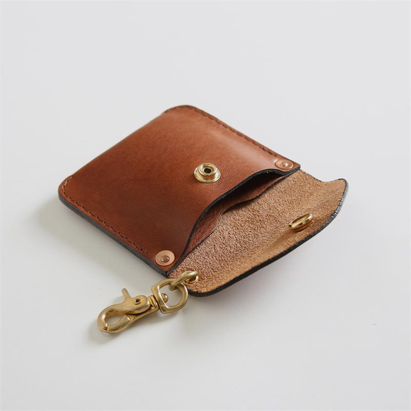 Portable Leather Coin Purse Vintage Design Individuation  for Women Men Mini Wallet