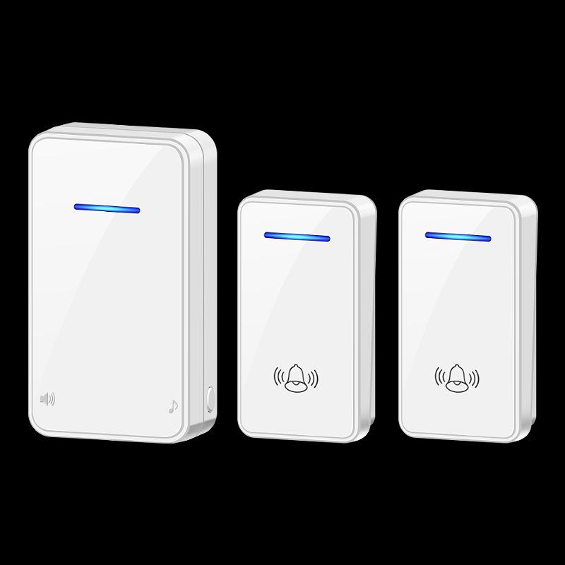 Wireless Smart Doorbell with One Transmitter & Two Receivers, Waterproof, Ideal for Home & Elderly Use