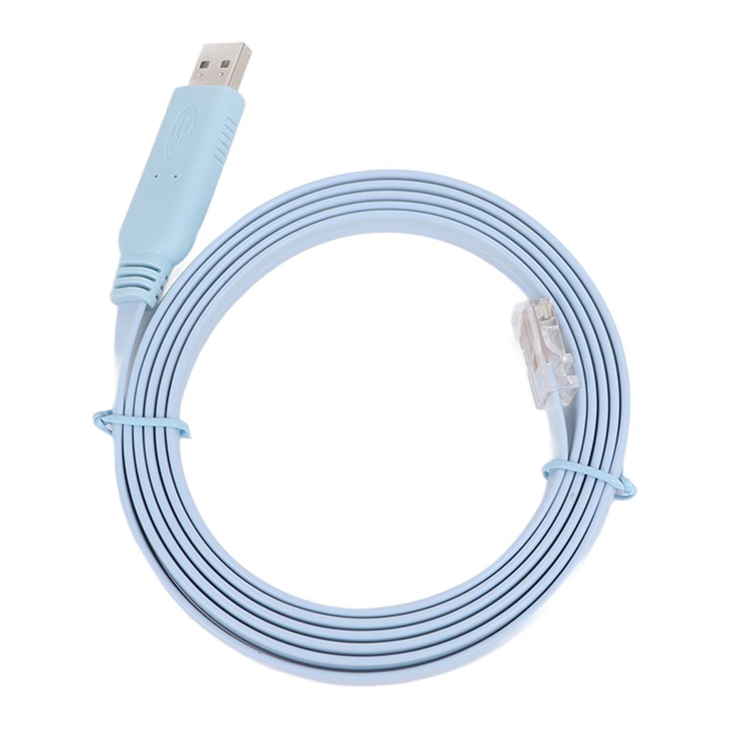 כבל קונסולה USB ל-RJ45 5.9 רגל מהירות גבוהה עמיד תקע נחושת פלאג אנד פליי כבל טורי USB ל-RJ45