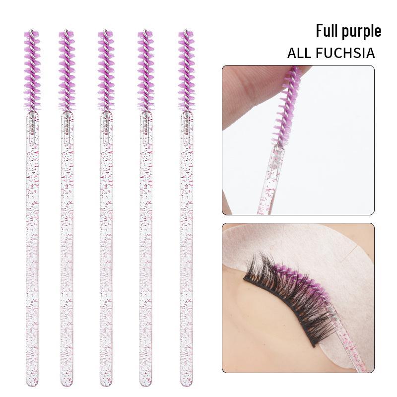 

Набор из 50 одноразовых спиральных щеточек для туши - Кристальная ручка, Тонкая головка Расческа для ресниц, Прямая кисточка для макияжа.