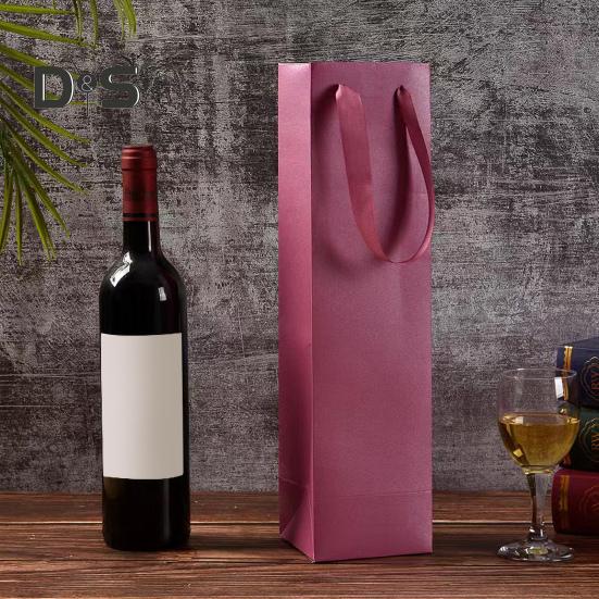 2 stk vingaveposer Gjenbrukbare spritposer Forsterket bunndesign Bryllupsfestjubileum Champagnevinposer med håndtak