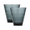 Iittala Kastehelmi 300ml Glasses Pair Tumbler Dark Gray 1057030 [Parallel Import]