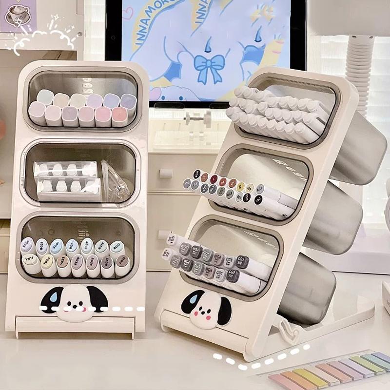 Multi-Layer Large Capacity Pen Holder Organizers Slanted Insert Desk Organizer Storage Box Accessories Office School Supplies
