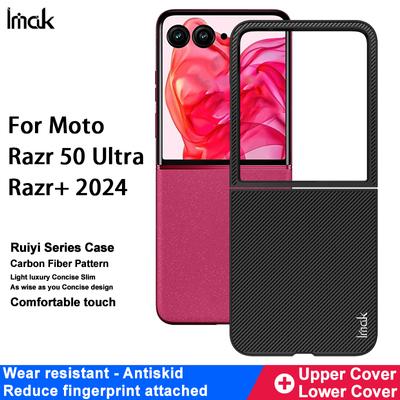 Pro Moto Razr 50 Ultra Razr+ Plus pouzdro na telefon IMAK Ruiyi Series Case – verze s uhlíkovými vlákny