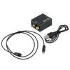 Digital Optical Toslink SPDIF Coax To Analog Audio Converter Adapter with Fiber Cable