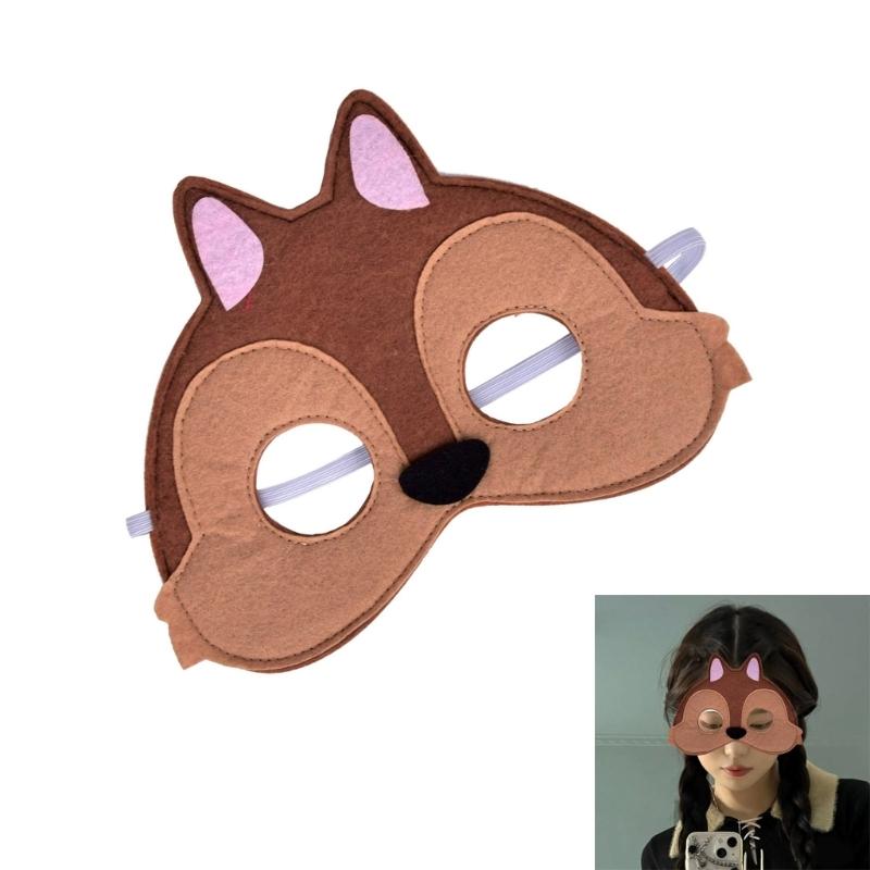 Kind Tier Eichhörnchen Kostüm Halloween Kostüm Zubehör mit Tiermaske Tierohren Stirnband