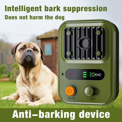 Sprachgesteuerter Hundestopper, Ultraschall-Antibellgerät, wiederaufladbares Lärmschutz-Trainingsgerät, Bellabwehrmittel aus Kunststoff