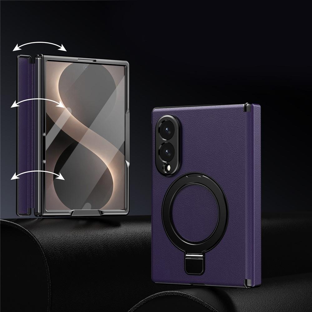 Samsung Galaxy Z Fold 8 case with stand and external screen protector, MagSafe compatible, purple