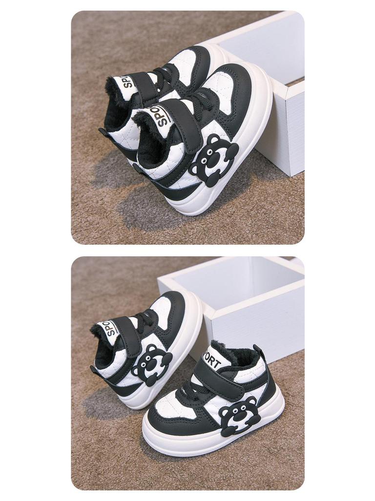2025 Winter Kids' Sports Shoes: Thickened Velvet Cotton, Warm, Anti-Freeze, Soft Sole for Girls and Boys
