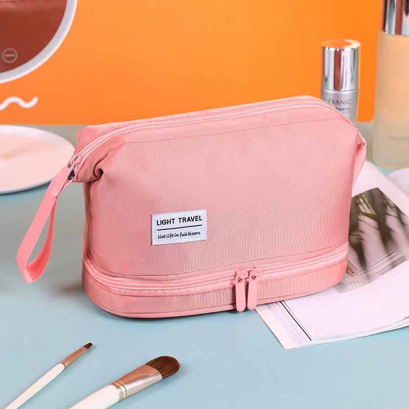 Large Capacity Cosmetic Bag Double Layer Toiletry Bag Makeup Organizer Toiletry Travel Bag Portable Travel Essentials