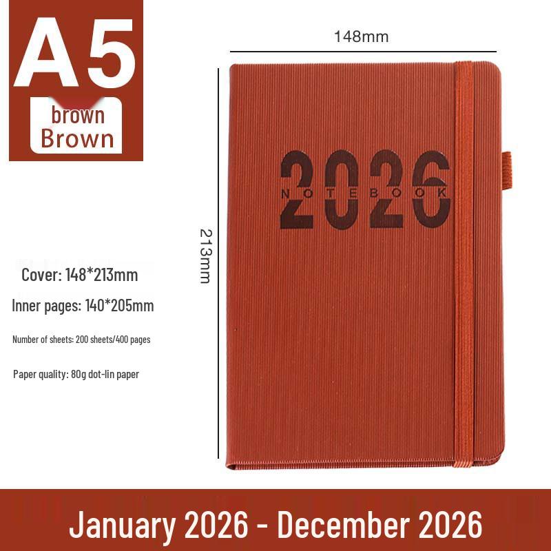 2026 English-Spanish Daily Planner & Business Notebook