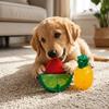 Elastic Surface Cooling Chew Toy Multi Shades Fruit Chew Toy Squeaky Dog Toy  Puppy Teething