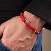 PIG & HEN Vicious Big Bracelet XXX - Red X Silver