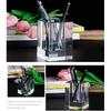 Sostenedor de Bolígrafos de Cristal Rectangular de Cristal con Diseño Moderno Característica Móvil Logotipo Personalizado para Oficina Suministros Escolares
