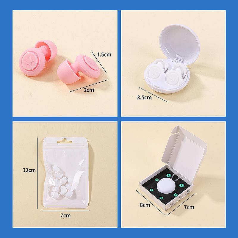 Silicone Noise-Reducing Earplugs for Sleeping, Studying, and Travel