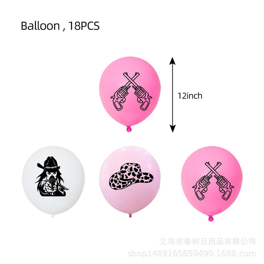 Custom Pink Denim Theme Party Supplies Denim Party Decoration Arrangement Banner Flag Party Paper Plate Tableware