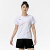 Short Sleeve Game Dynamotion Size 62JAC225 Women's Tennis/Badminton Shirt, Sweat-Wicking, Quick-Drying, Fit, White, XL,