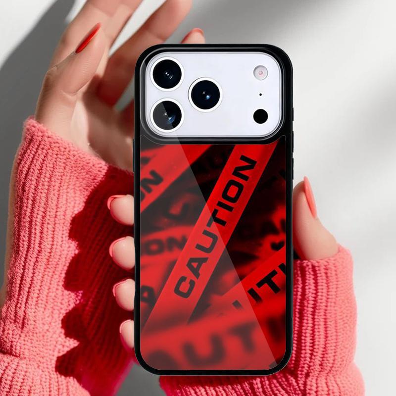 Caution Yellow Phone Case for iPhone 17 16 15 14 13 Pro Max Back Cover for 12 11 Pro Coque