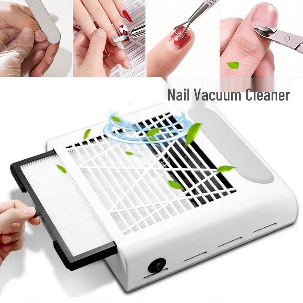 High-Power Nail Dust Collector with Japanese Filter - Nail Table Vacuum Cleaner