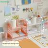2-Tier Plastic Storage Rack,Multi-Purpose Desktop Organizer Shelf for Bathroom,Kitchen,Makeup & Stationery
