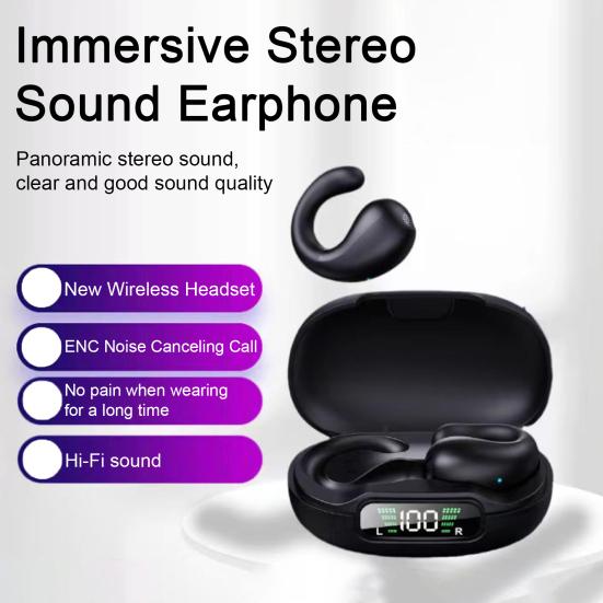 

Wireless Sports Headphones Noise Cancellation Enhanced Calls Panoramic Stereo Sound Bluetooth-compatible 5.3 Earphones