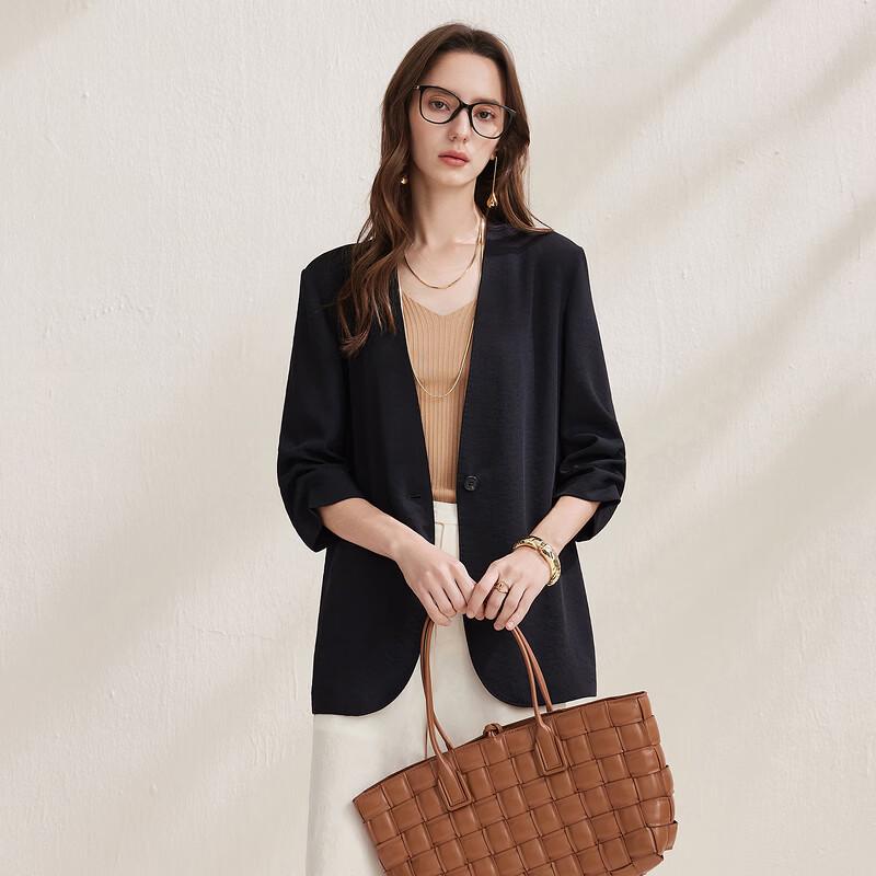 Zhaojun Women's 2026 S/S Single-Button 3/4 Sleeve Business Blazer
