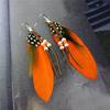 Womens Beads Hanging Drop Earring Boucle D'oreille 10cm Femme Catwalk Jewelry Gift