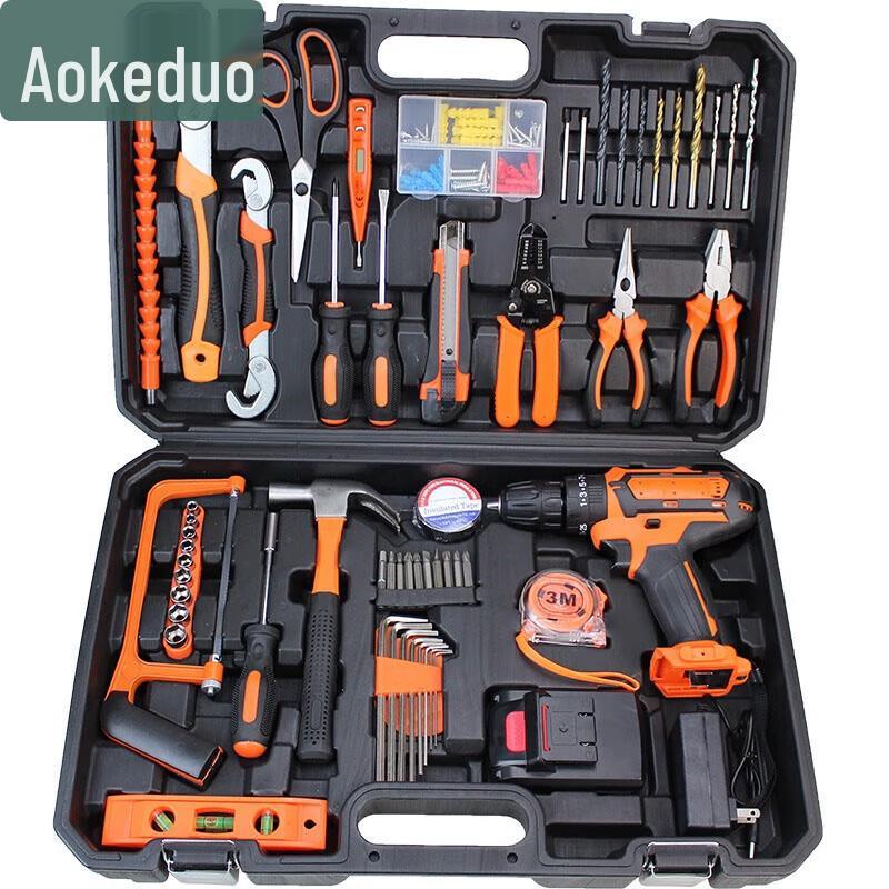 Aokedu Cordless Drill & Hardware Tool Set
