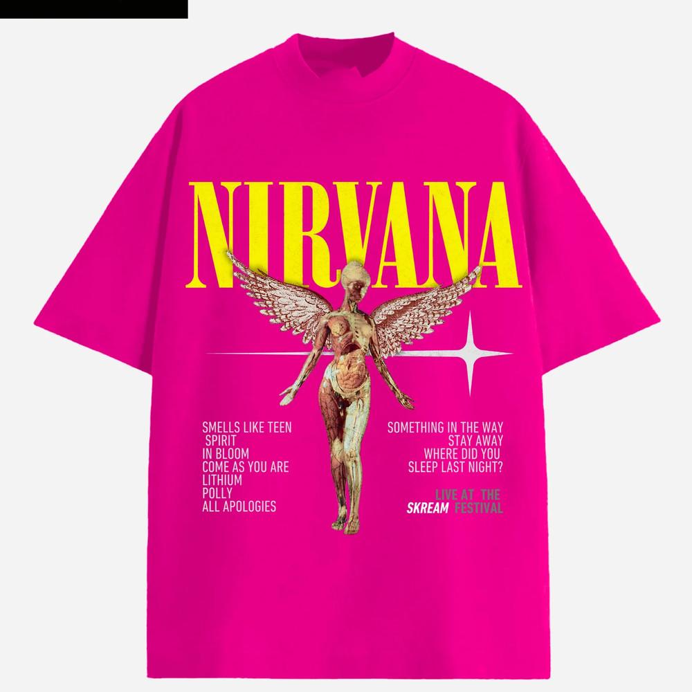 Новая Рождественская футболка Nirvana s-5xl Все размеры ГОРЯЧАЯ НОВАЯ Футболка Унисекс Футболка S