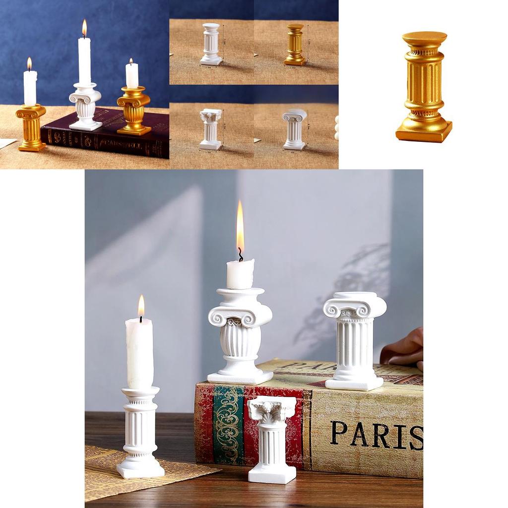 Modern Resin Craft Roman Pillar Desk Ornament For Party Decor And Gifting
