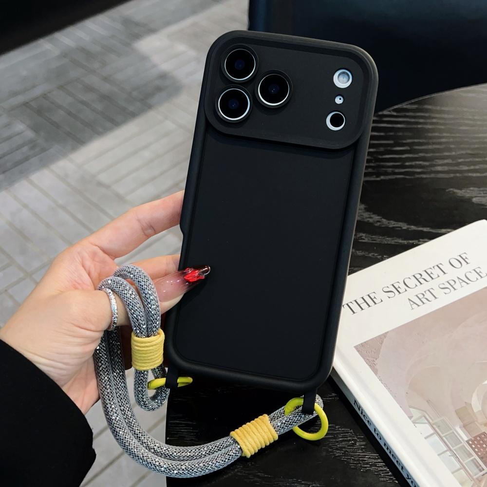 Wrist Strap Lanyard Soft Silicone Case For iPhone 17 Pro Max 16 15 14 13 12 11 XR XS X 7 8 Plus Lens Protection Shockproof Cover